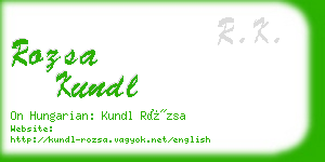 rozsa kundl business card